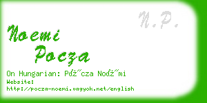 noemi pocza business card